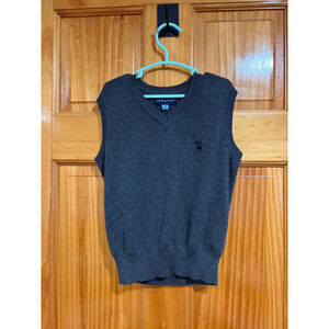 Andy & Evan Boys Sweater Vest Size 5 Gray Knit V-Neck Pullover Classic School